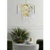 Lampa wisząca szkło Nira MD3523-14L-EGN Zumaline przezroczysty złoty