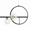 Modernistyczna wisząca lampa 22063 LED 14W 3000K kule ring czarny
