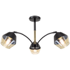 Nowoczesna lampa sufitowa 2202/3 BL TR szklana czarna złota