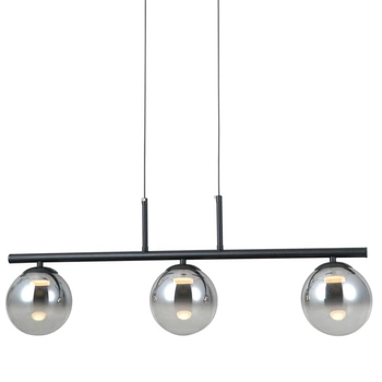 Lampa wisząca szkło Velada PND-34381-3-BK LED 45W 3000K czarny przydymiony