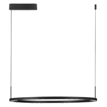 Okrągła lampa wisząca CARENSO LE45407 LED 46W 3000K pierścieniowa czarna