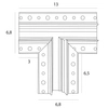 Podtynkowy łącznik-T do szyn MT0016 Maxlight magnetyczny czarny