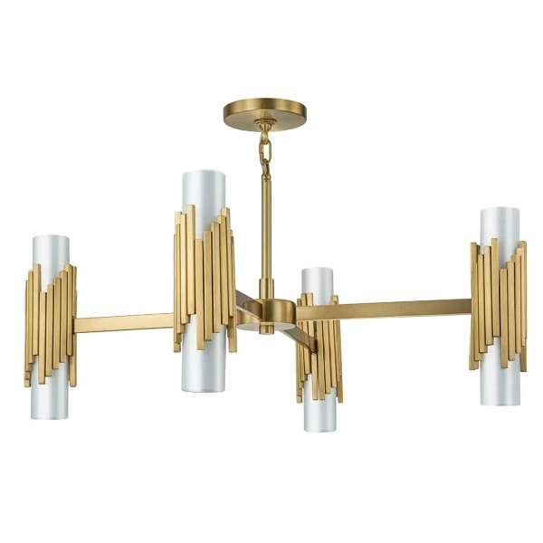 Metalowa lampa wisząca Marvela MARVELE8-AB-OPAL tubki mosiądz