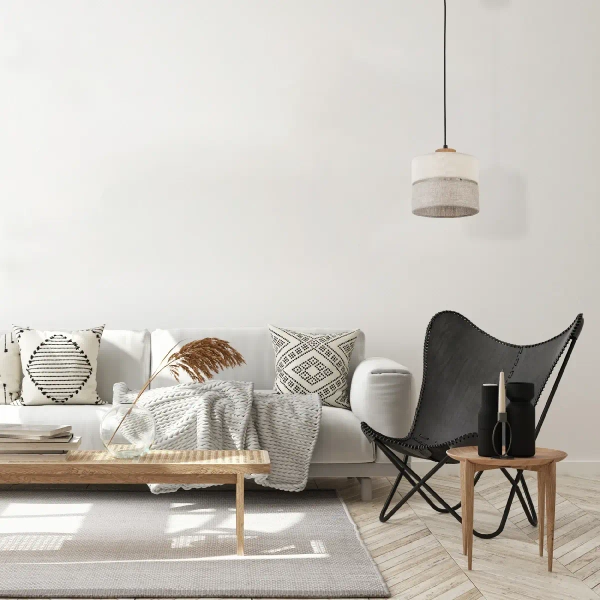 Ekologiczna lampa zwisająca Eco 5770 tuba sosna lniany beżowy