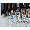 Kryształowa lampa wisząca Toledo 6260/4 8C BL glamour czarna chrom OUTLET