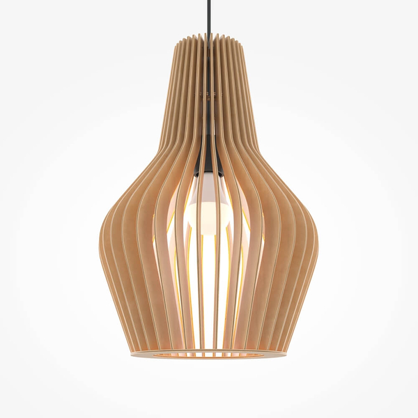 Zwieszająca lampa Roots MOD191PL-01W1 japandi ekologiczna czarna beżowa