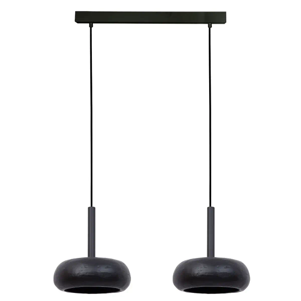 Ceramiczna wisząca lampa Otto 2 41392 kule na belce czarny