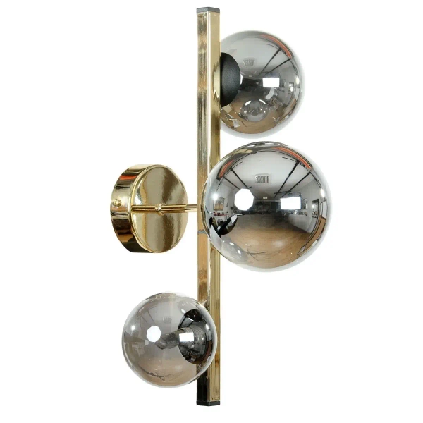 Lustrzany kinkiet do jadalni SERENITY 1215 kule podłużna czarny