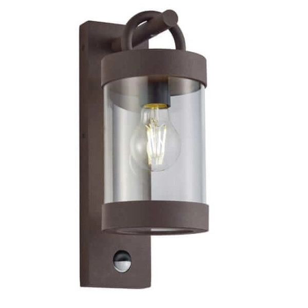 Industrialna LAMPA elewacyjna CUSTYRA DL124204169 Trio ogrodowa OPRAWA ścienna latarenka outoor IP44 miedziana przezroczysta