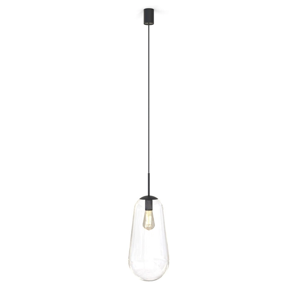 Loftowa lampa wisząca Pear 7797 przezroczysta kropla do salonu