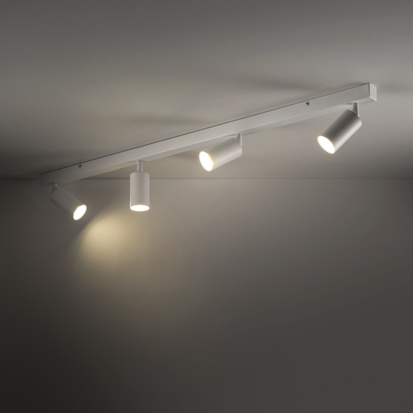 Sufitowa podłużna lampa Amis 10797 metalowe tubki biały złoty