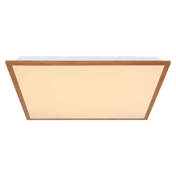 Kwadratowa LAMPA sufitowa DORO 416080D2W Globo metalowy plafon LED 24W 3000K do holu drewno