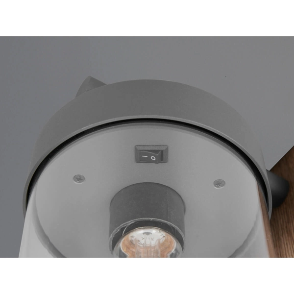 Tarasowy kinkiet czujnik zmierzchu Sambesi 204160135 IP44 drewniana czarna