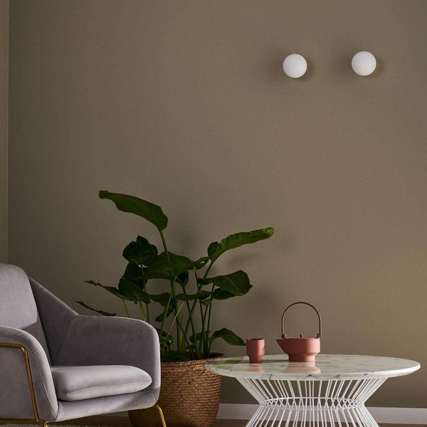 Kinkiet LAMPA ścienna MIJA 20763103 Kaspa szklana OPRAWA modernistyczna kula ball chrom biała
