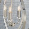 Świecznikowa lampa wisząca Ritz 81507 retro kula srebrny