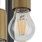 Plafon LAMPA sufitowa VIGO 32225 Sigma metalowa OPRAWA loftowa klatka plafoniera prostokątna czarna złota