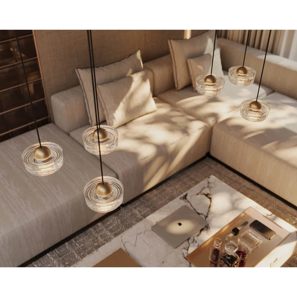 Lampa wisząca Lipari P0543 Maxlight LED 22W 3000K kaskada złota