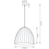 Lampa wisząca Telma 32021 Sigma nad stół karbowana czarna miedziana