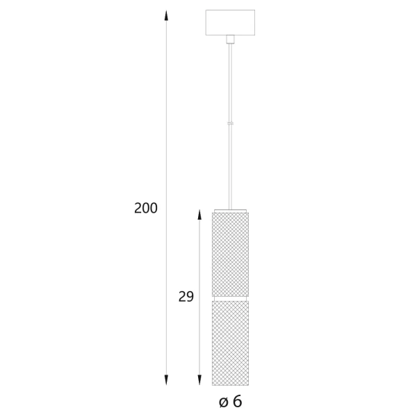 Pojedyncza zwisająca lampa Love P0648 LED 11W 3000K tubka srebrny
