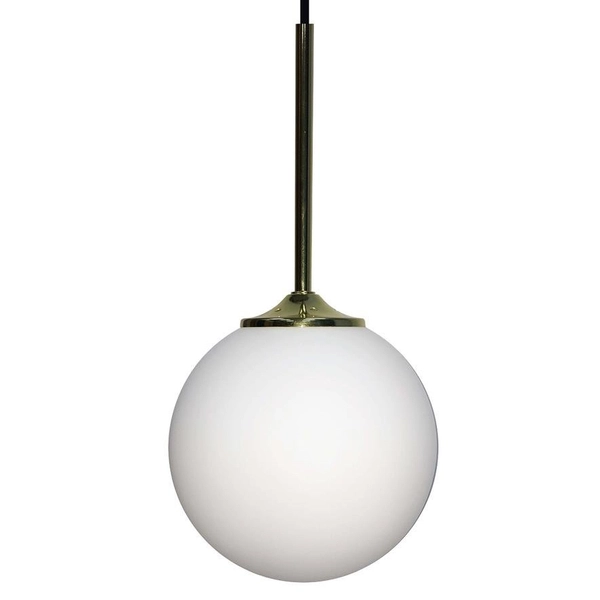 Modernistyczna lampa wisząca GLASGOW 50101279 szklana zwis kula złota biała