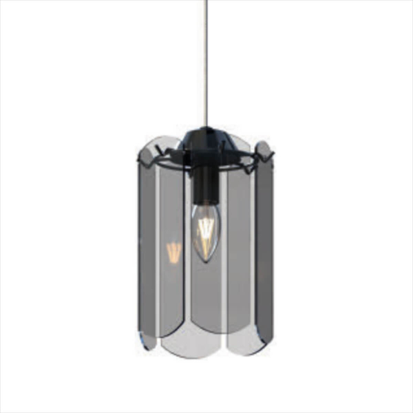 Jadalniana lampa zwisająca Nira MD3523-1-EBCN Zumaline czarna przydymiona