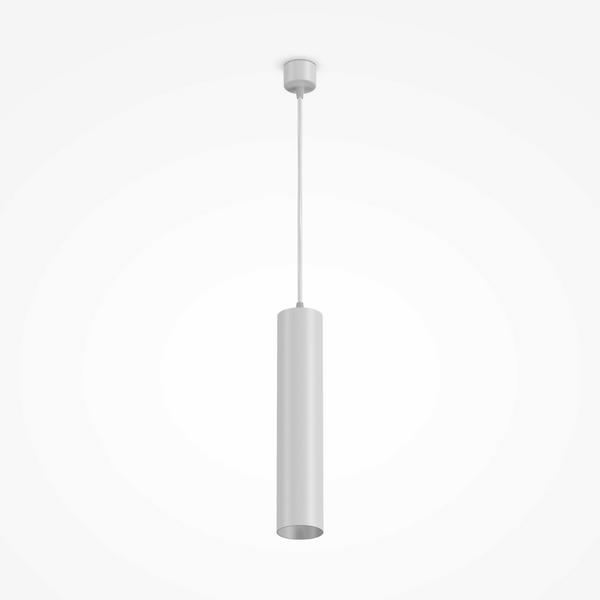Zwisowa lampa Focus P075PL-01W nad wyspę metalowa biała