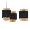 Lampa zwisowa okrągła ratan Boho 6549 TK Lighting ekologiczna czarna