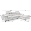 Narożna sofa z funkcją spania HAROLD 5900168831278 regulowana