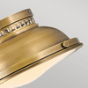 Metalowa lampa sufitowa Amelia HK-AMELIA-F-M-HB retro mosiądz