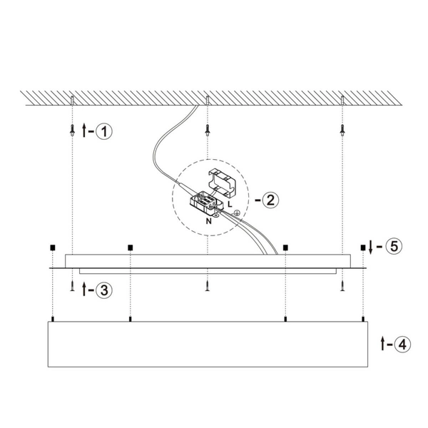 Okrągła LAMPA sufitowa GEORGIA LP-049/1C BK Light Prestige metalowa OPRAWA natynkowa LED 36W 3000K czarna