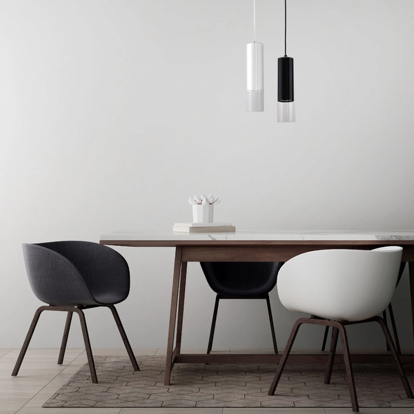 Salonowa lampa wisząca Manacor LP-232/1P WH Light Prestige biała szklana