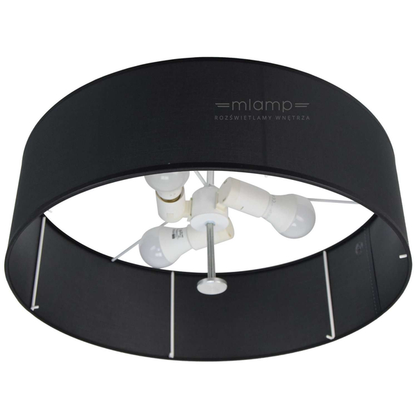 Plafon LAMPA sufitowa 6390 Nowodvorski abażurowa OPRAWA klasyczna okrągła czarna