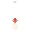 Zwis lampa ceramiczna Latera PND-94331-1S-RED do salonu czerwony