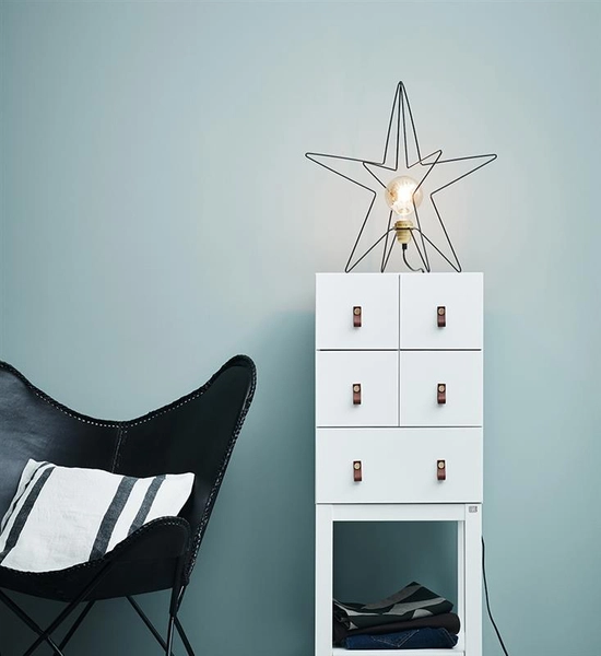 Metalowa gwiazda stojąca 3D Asterix dekoracja na komodę czarna