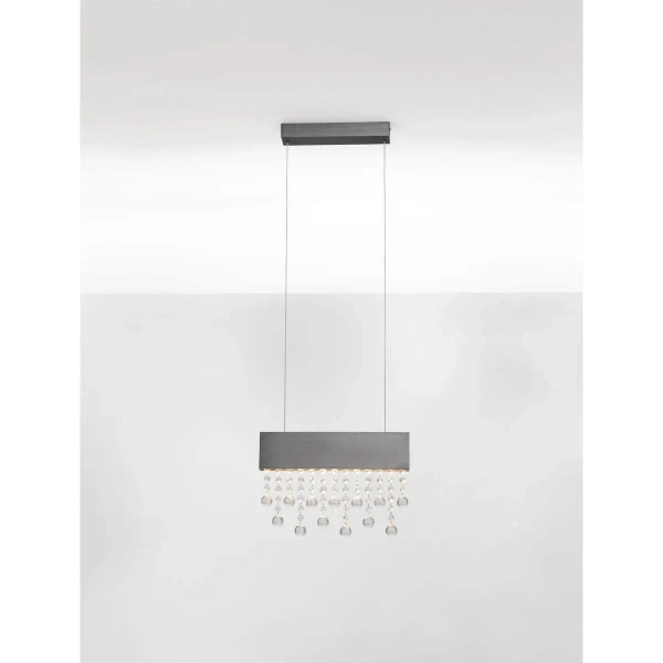 Wisząca lampa z kryształkami OLEVIRA LE45148 LED 20W 3500K szara
