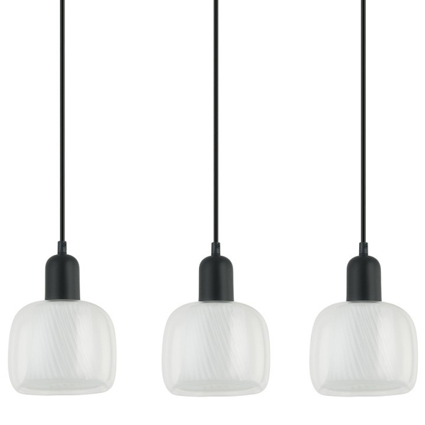 Loftowa LAMPA wisząca LAMEZIA PND-67594-3-BK+CL Italux skandynawski zwis do jadalni czarny