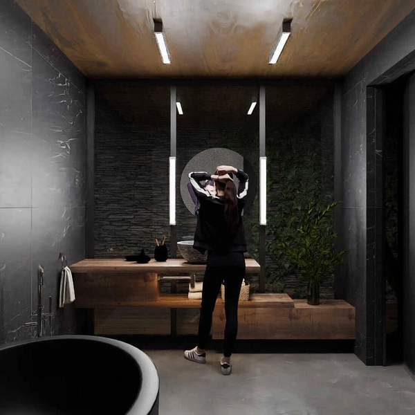 Sufitowa lampa Ibros LP-7001/1C BK-63 18 CCT LED 18W 3000-6000K IP44 czarny