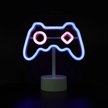 Młodzieżowa lampa na stół GAMEPAD FM-NB09 LED 3,4W NEON biały niebieski