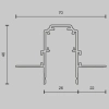 Szynoprzewód magnetyczny wpuszczany do płyt Exility TRX034-421.12B 1m czarny