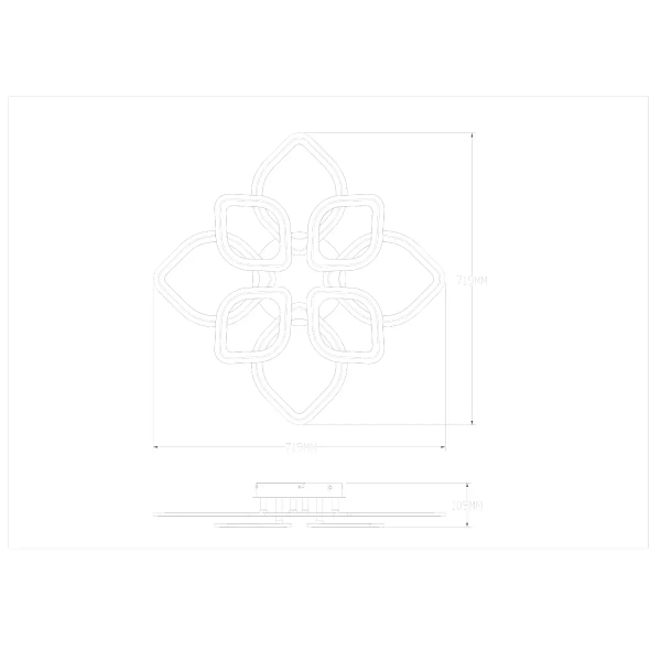 Natynkowy plafon ledowy Illumia MS236180R-WH LED 75W 3000-6000K biały chrom