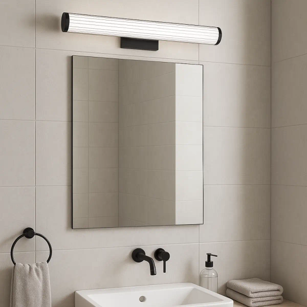 Minimalistyczna lampa ścienna VENA LP-1010/1W-60 BK LED 12W CCT IP44 czarny