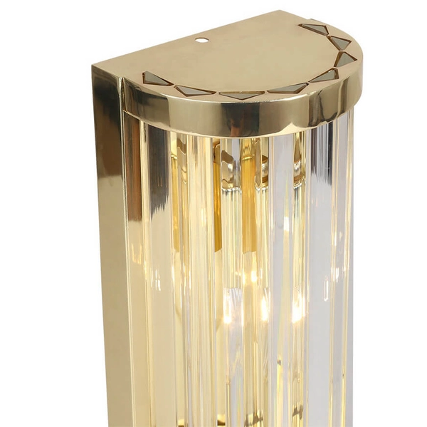 Ścienna lampa glamour Vetro LP-2910/1W GD kryształowa złota przezroczysta