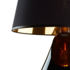 Klasycza lampka nocna LACRIMA 5454 TK Lighting tkaninowa czarna złota
