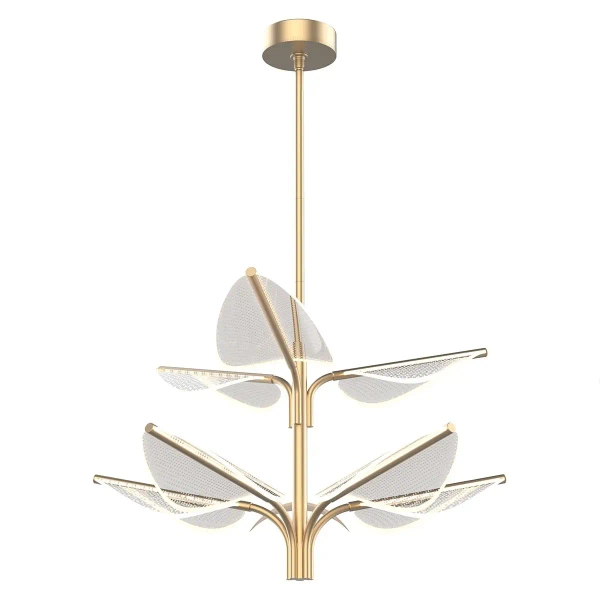 Lampa wisząca nad wyspę Floriana QN-FLORIANA-8P-L-NBR LED 54W 2893K mosiądz