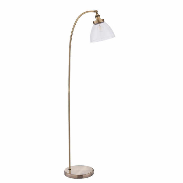 Salonowa lampa podłogowa Hansen 77860 Endon mosiądz przezroczysta
