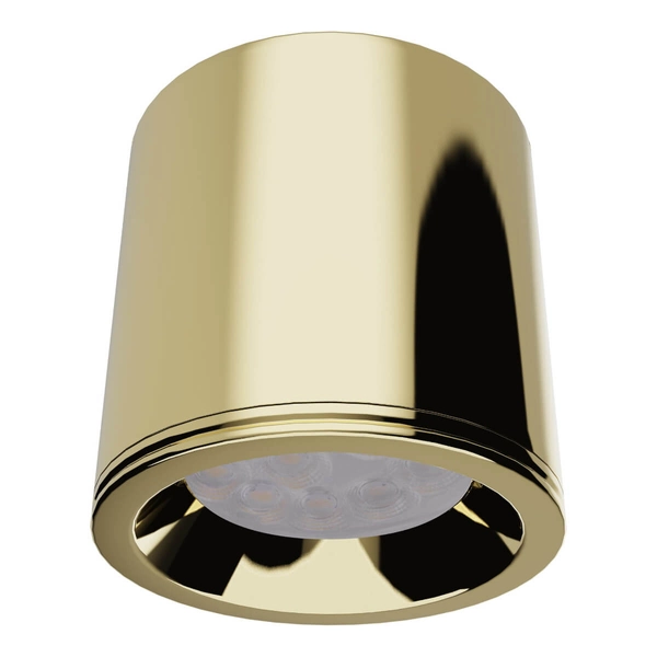 Zewnętrzna lampa sufitowa Form tuba z regulacją złota