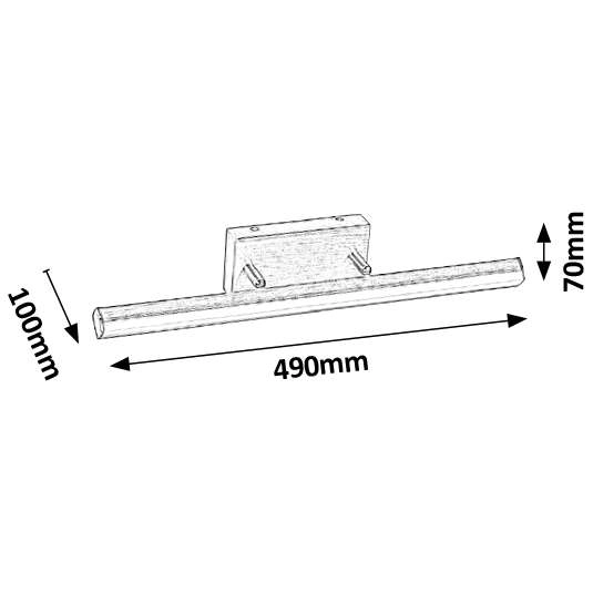 Listwa LAMPA ścienna SILAS 5720 Rabalux kinkiet OPRAWA prostokątna LED 12W 4000K regulowana do łazienki IP44 brąz