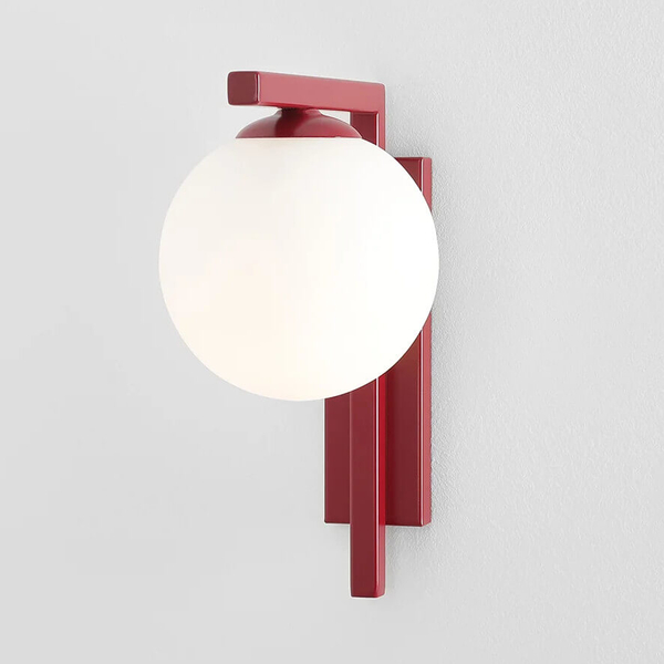 Lampa ścienna kulista Zac 1038C15_2 Aldex szklana biała czerwona