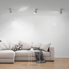 Minimalistyczny downlight salonowy Dixie z regulacją biały