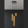 Salonowa lampa wisząca Tubo 33-79121 Candellux tuba czarna drewno